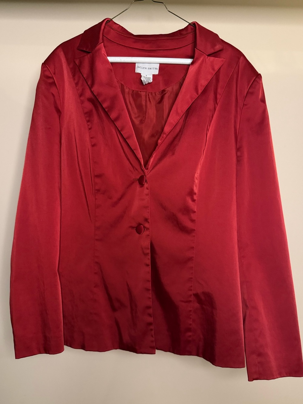 Jaclyn Smith Red Button Down Blazer